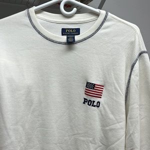 RALPH LAUREN POLO, ivory, NWT, mens long sleeve sleepshirt